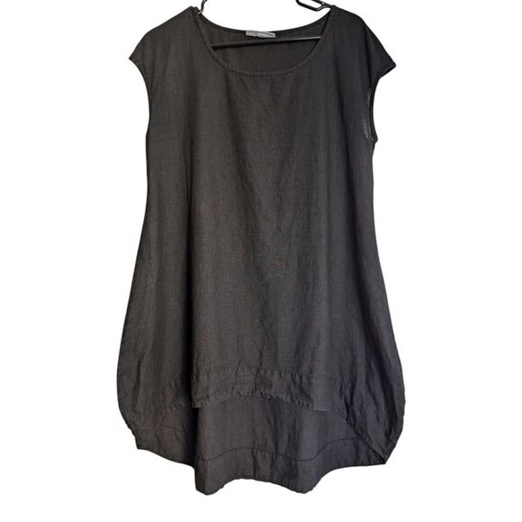 Bryn Walker 💯 Linen Black Oversized Bubble Tunic Size S - Picture 11 of 11